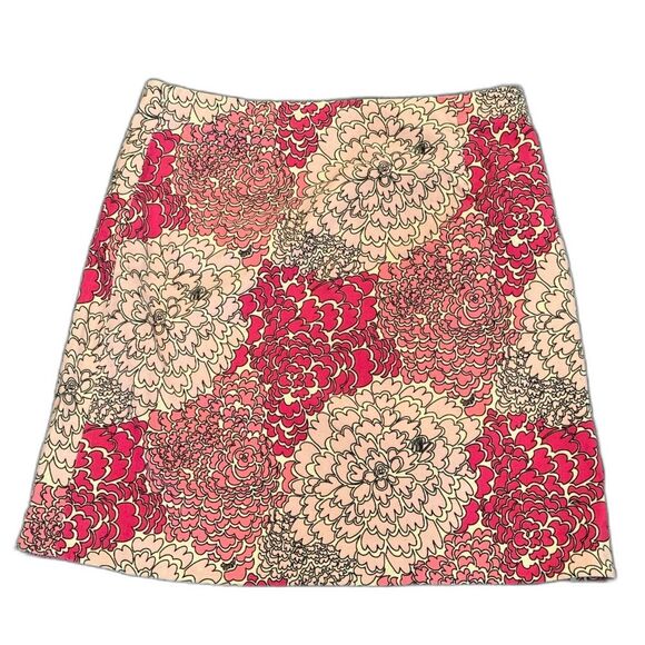 Lilly Pulitzer Chandler Wrap Skirt Women's Size 6 Pink & Cream Floral Mini - Picture 6 of 6